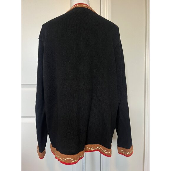 Vtg  J Two New York Rooster Cardigan Button-Up Sweater Size 2XL Chicken Plus - Picture 2 of 7